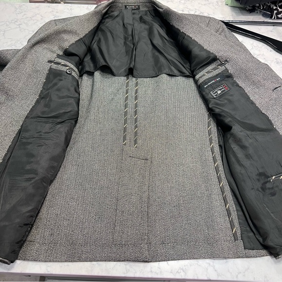 John Varvatos USA Herringbone Pattern Jacket, 44R Vintage Wool Blend - Picture 10 of 11